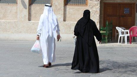 Man and woman in Qatar