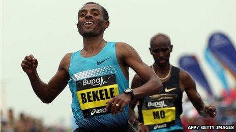 Mo Farah after the Great North Run