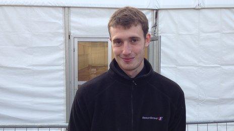 Andrew Fulton, 22, conference security guard