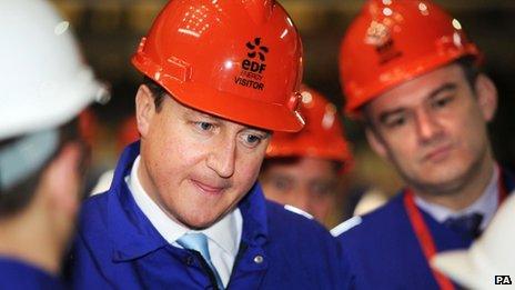David Cameron at Hinkley Point B