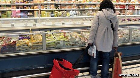 Woman in supermarket