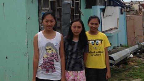 Christine, Coreen and Joyce Garado (r-l)