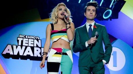 Rita Ora and Nick Grimshaw