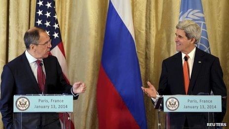US Secretary of State John Kerry and Russian Foreign Minister Sergei Lavrov