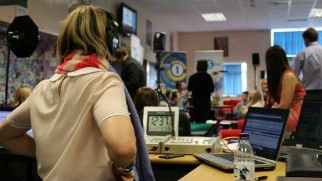 Programme going out on air