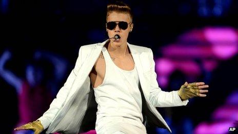 Singer Justin Bieber