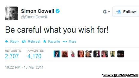 Simon Cowell tweet
