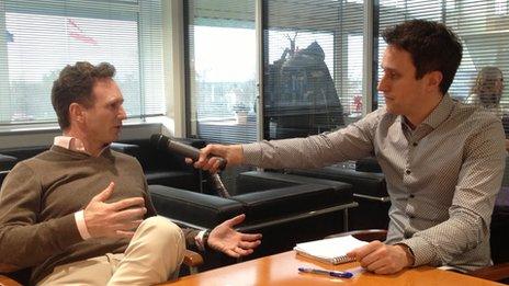 Simon Mundie and Christian Horner