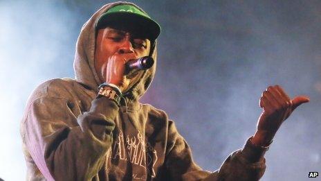 Tyler, The Creator, on stage