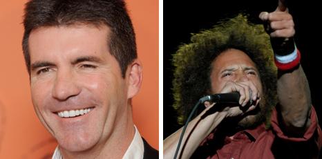 Simon Cowell and Rage Against The Machine
