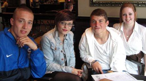 Josh Simner, Leanne Maher, Lewis Jones and Shelby-Skye Barnes