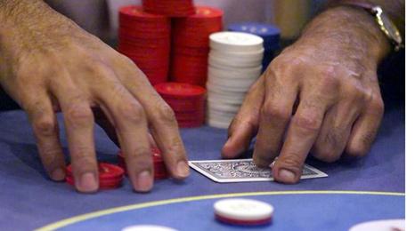 Man playing poker
