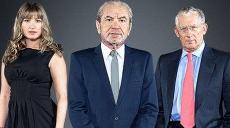 Karren Brady, Lord Alan Sugar and Nick Hewer
