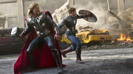 Thor and Captain America from Avengers