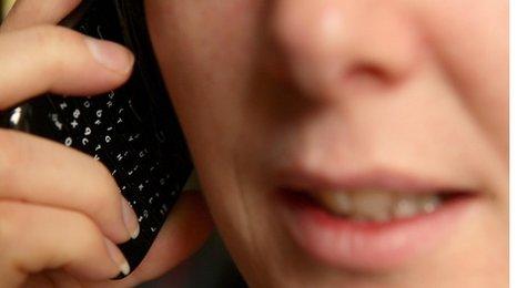 Woman using mobile phone