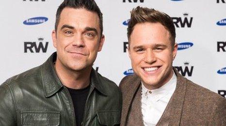 Robbie Williams and Olly Murs