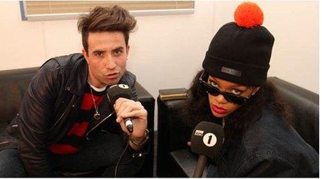 Nick Grimshaw and Rihanna
