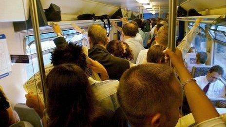 Crowded train