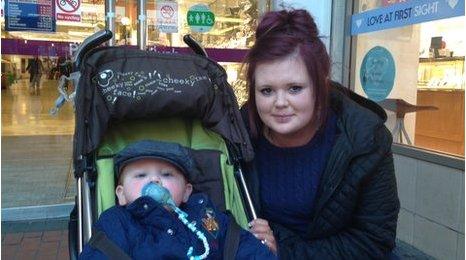 Chelsea with eighteen month old Bentley