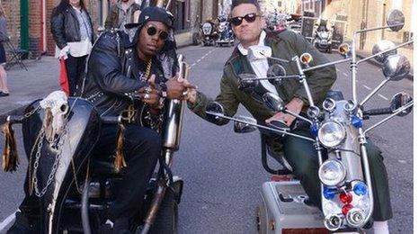 Dizzee Rascal and Robbie Williams
