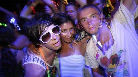 Ibiza party goers