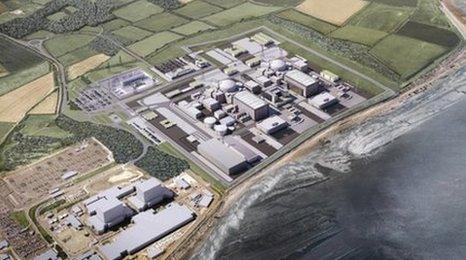 Computer generated image of Hinkley Point C