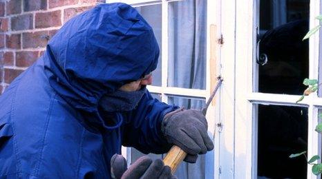 Actor portraying a burglar