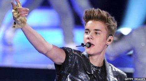 Singer Justin Bieber