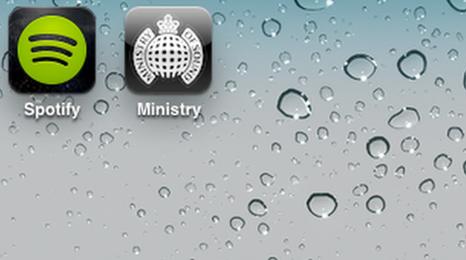 Spotify and Ministry of Sound logos
