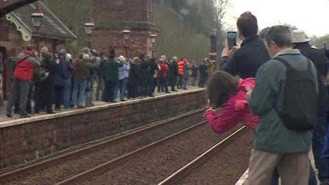 Flying Scotsman Marks Carlisle To Settle Line Reopening Bbc News