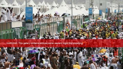 In Pictures Aftermath Of Stampede At Hajj Pilgrimage Bbc News