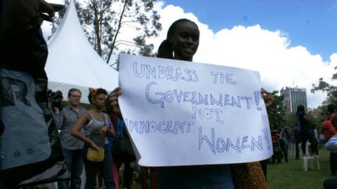 Kenya Arrests After Women Stripped In Nairobi Bbc News