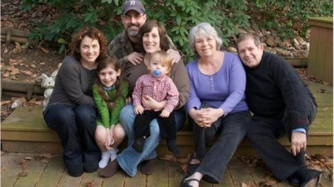Warren Weinstein (right) with his family