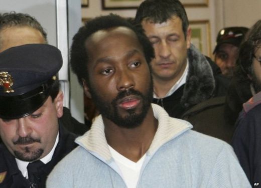 Rudy Guede in Italian custody, 6 December 2007