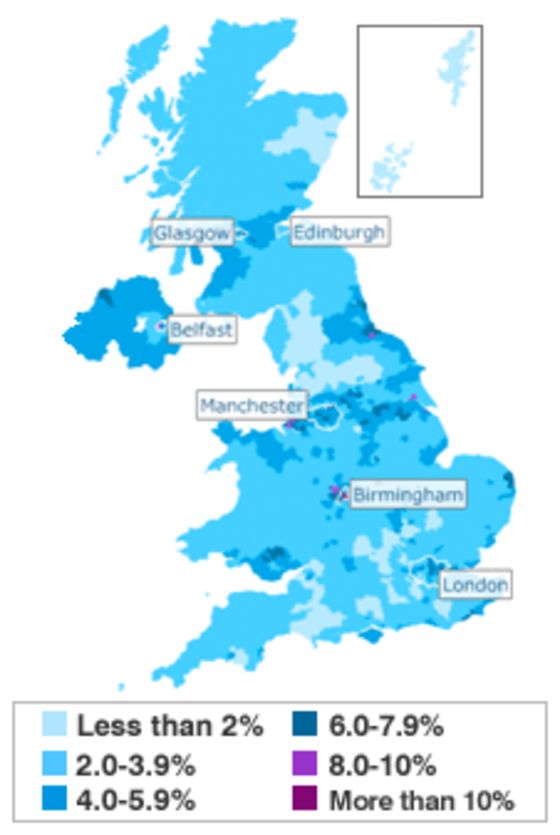 Map Unemployment Uk 
