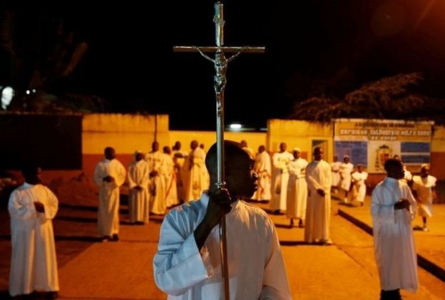 Perayaan di Kinshaha, Republik Kongo.
