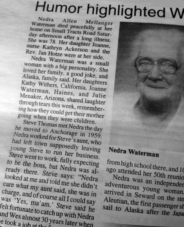 Nedra Waterman's obituary