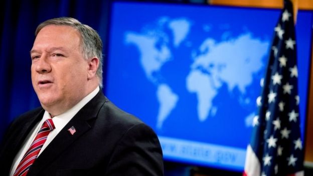 US Secretary of State Mike Pompeo. Photo: 29 April 2020