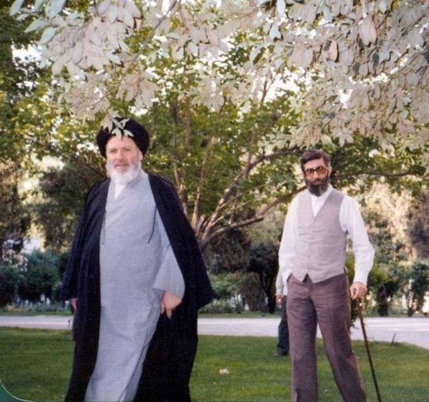 علی خامنه‌ای و عبدالکریم موسوی اردبیلی در دهه شصت خورشیدی