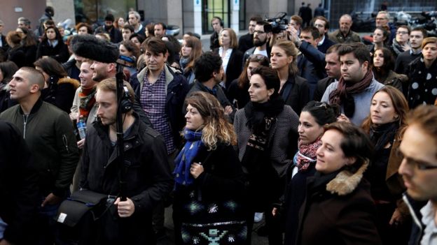 Employees of television channels Groupe Canal+