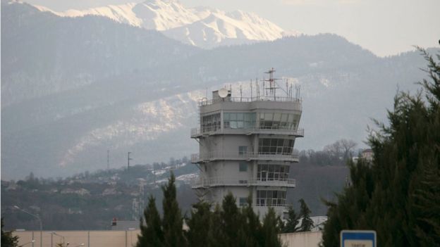 Torre de control del aeropuerto de Sochi