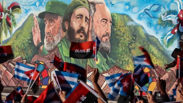 Mural revolucionario en Cuba