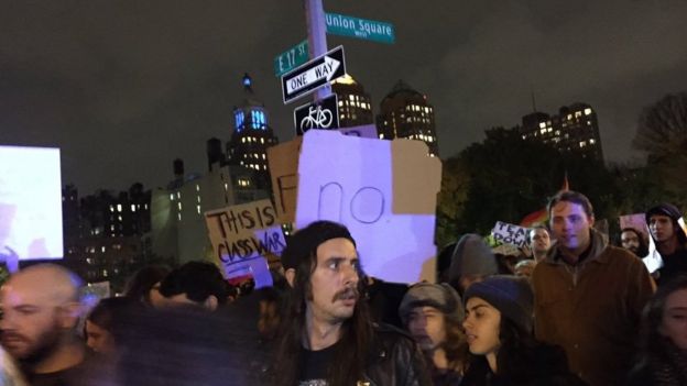 Anti- Trump march in New York