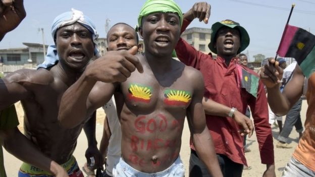 Pro-Biafra supporters in Nigiera - November 2015