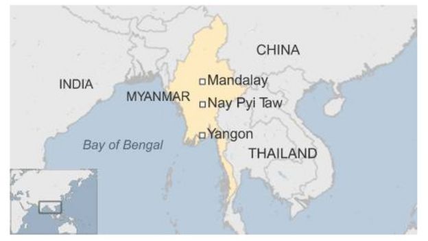 BBC map of Burma