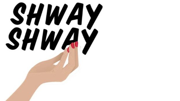 The shway shway emoji conjures up a phrase and gesture that urges patience
