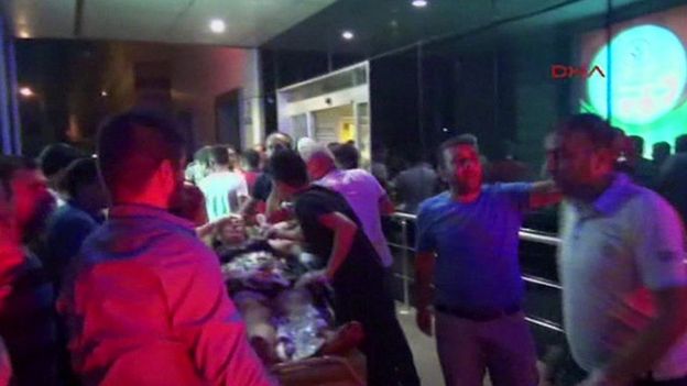 Still from video after Gaziantep blast, 20 Aug 16