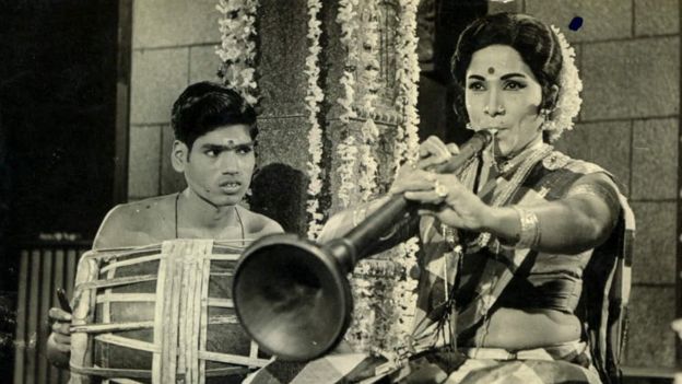 Manorama performing in the Tamil film Thillana Mohanambal in 1968