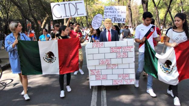 Las protestas contra Trump se realizaron en 18 ciudades de México.