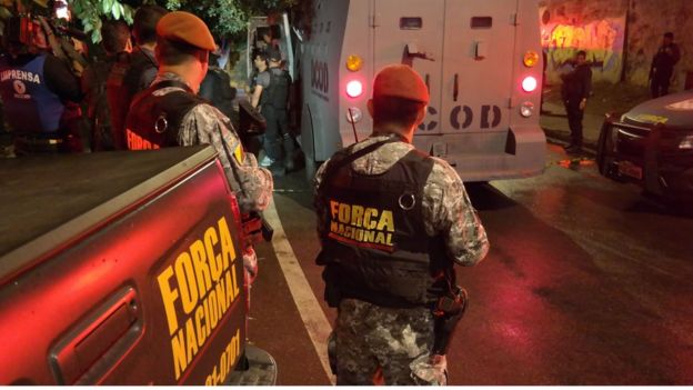 Agentes da Força Nacional trabalham temporariamente no Rio de Janeiro durante a Olimpíada